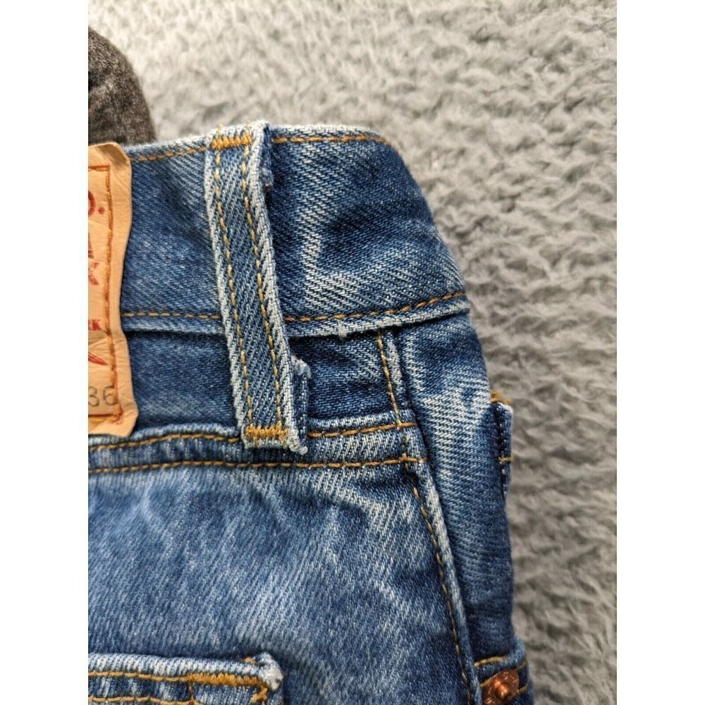 Levi's Jeans Mens 38x36 (Actual 35x32) 501 XX Button Fly Distressed Y2K Blue - Picture 13 of 16